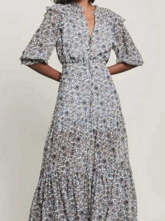 Veronica Beard Dresses & Skirts - Veronica Beard Blue and Cream Floral Maxi Dress